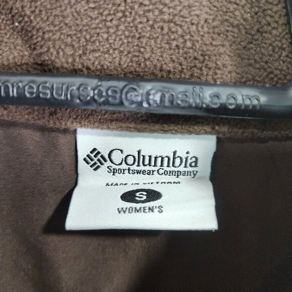 Womens Brown Columbia Quilted Vest Jacket Polyester Zip Up Sleeveless Size S - Picture 3 of 9